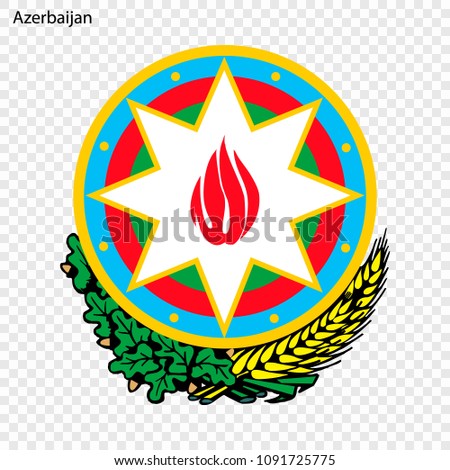 Symbol of Azerbaijan. National emblem
