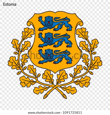 Symbol of Estonia. National emblem
