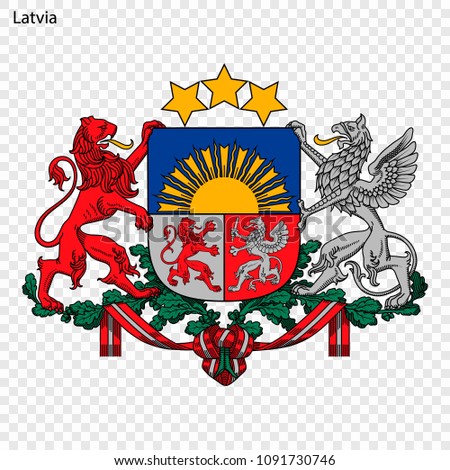 Symbol of Latvia. National emblem