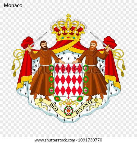 Symbol of Monaco. National emblem