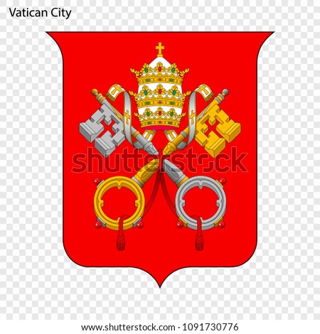 Symbol of Vatican City. National emblem