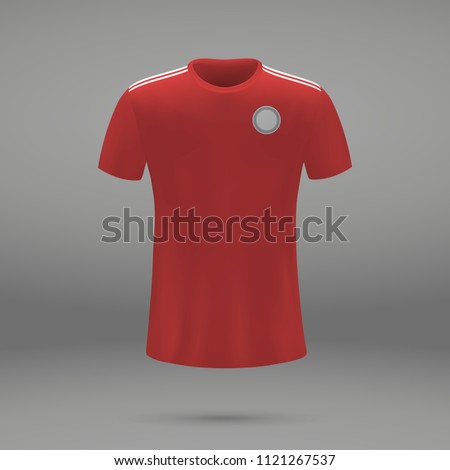 football kit Benfica 2018, shirt template for soccer jersey. Vector illustration
