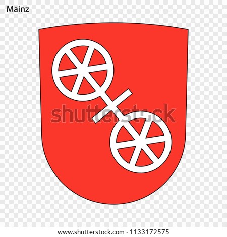 Emblem of Mainz. City of Germany. Vector illustration
