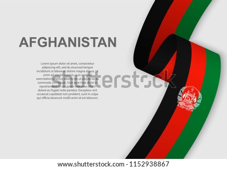 waving flag of Afghanistan. Template for independence day. vector illustration