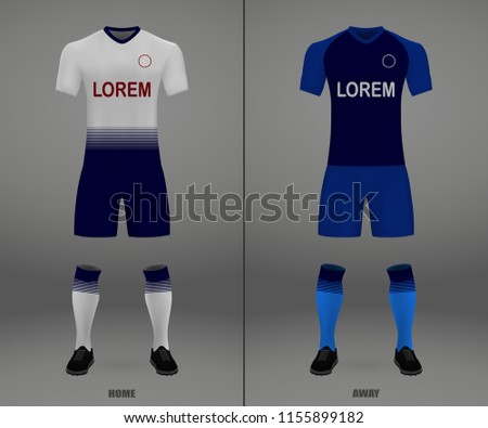 football kit of Tottenham Hotspur  2018-19, shirt template for soccer jersey. Vector illustration