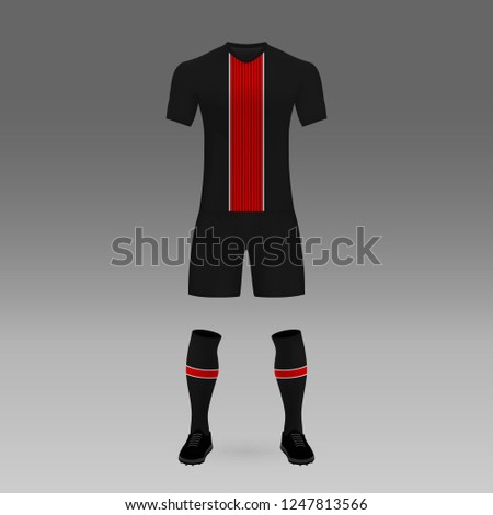 football kit Bayer Leverkusen, shirt template for soccer jersey. Vector illustration