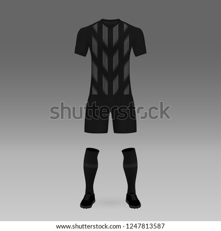 football kit Eintracht Frankfurt, shirt template for soccer jersey. Vector illustration
