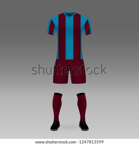 football kit Trabzonspor, shirt template for soccer jersey. Vector illustration