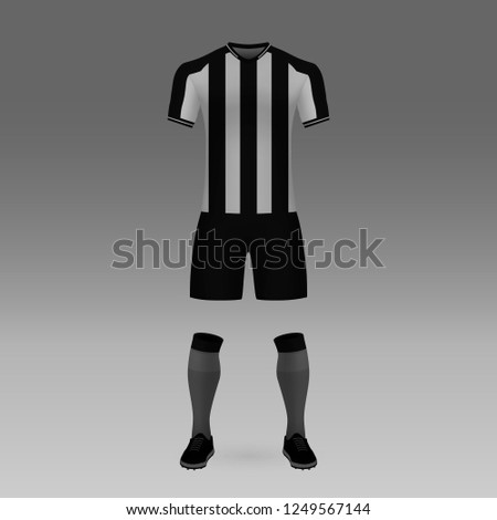 football kit Botafogo, shirt template for soccer jersey. Vector illustration