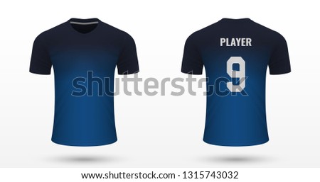 Realistic soccer shirt Empoli, jersey template for football kit. Vector illustration