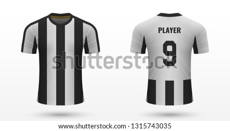 Realistic soccer shirt Udinese, jersey template for football kit. Vector illustration