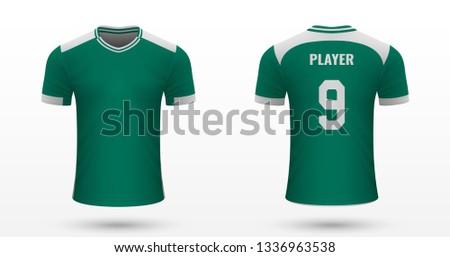 Realistic soccer shirt Werder Bremen, jersey template for football kit. Vector illustration