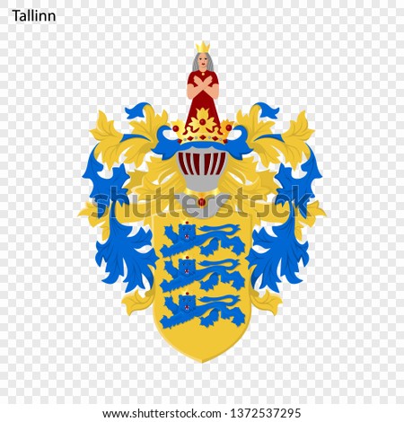Emblem of Tallinn City. Vector illustration