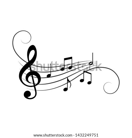 Abstract music background with musical notes