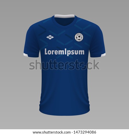 Realistic soccer shirt Everton 2020, jersey template for football kit. Vector illustration