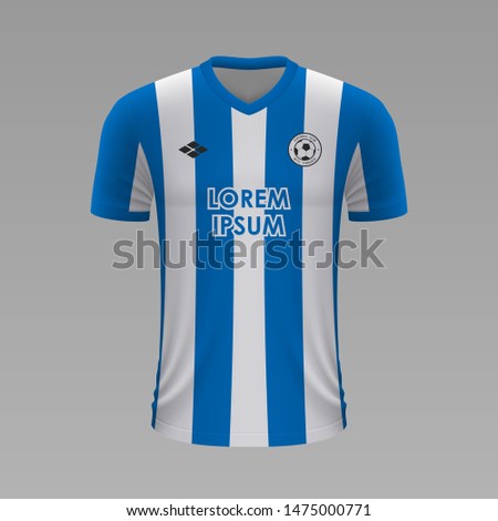 Realistic soccer shirt Real Sociedad 2020, jersey template for football kit. Vector illustration