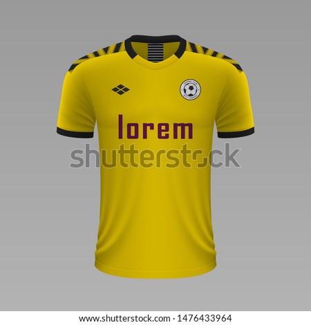 Realistic soccer shirt Borussia Dortmund 2020, jersey template for football kit. Vector illustration