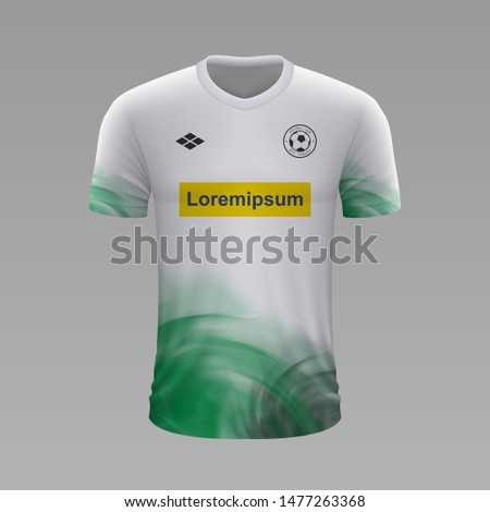 Realistic soccer shirt Borussia Monchengladbach 2020, jersey template for football kit. Vector illustration