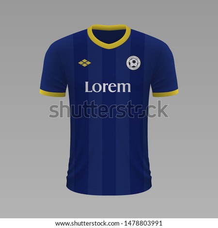 Realistic soccer shirt Hellas Verona 2020, jersey template for football kit. Vector illustration