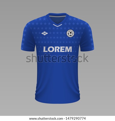 Realistic soccer shirt Cruzeiro 2020, jersey template for football kit. Vector illustration