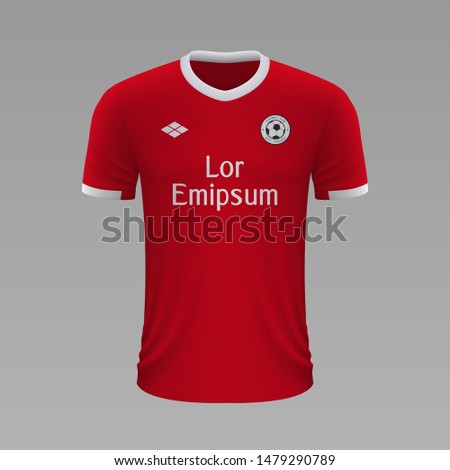 Realistic soccer shirt Benfica 2020, jersey template for football kit. Vector illustration