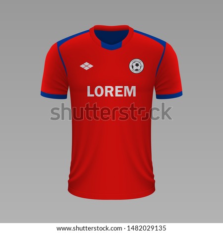 Realistic soccer shirt CSKA Moscow 2020, jersey template for football kit