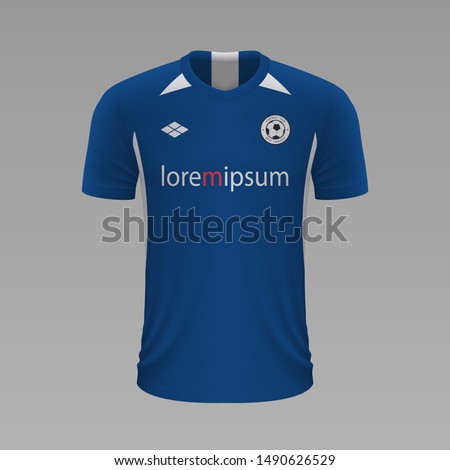 Realistic soccer shirt Genk 2020, jersey template for football kit