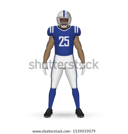 3D realistic American football player, Team Kit template design Indianapolis Colts