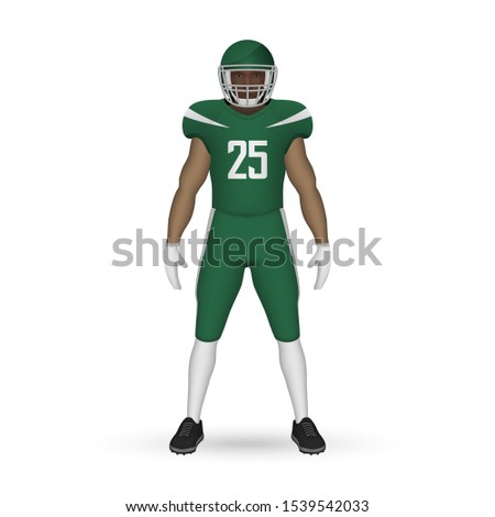 3D realistic American football player, Team Kit template design New York Jets