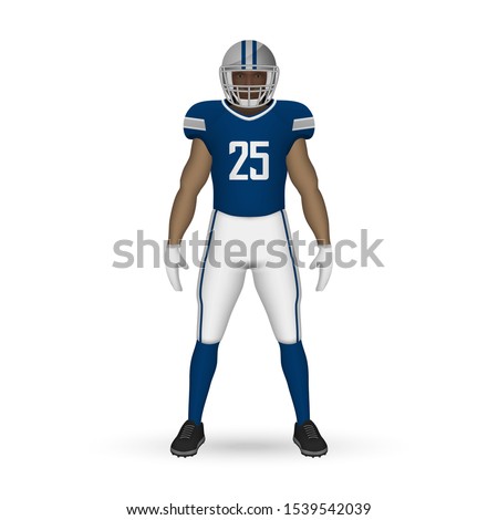 3D realistic American football player, Team Kit template design Dallas Cowboys