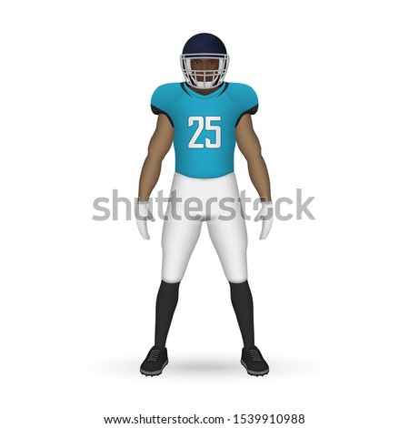3D realistic American football player, Team Kit template design Jacksonville Jaguars