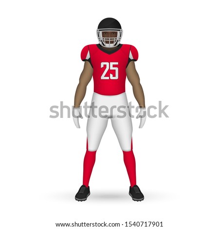 3D realistic American football player, Team Kit template design Atlanta Falcons