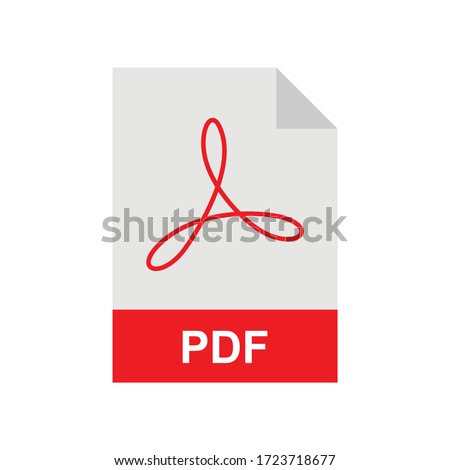 PDF format file vector icon