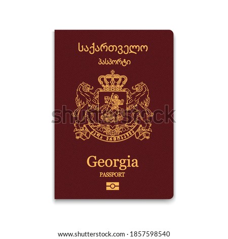 Cover Passport of Georgia. Vector illustration