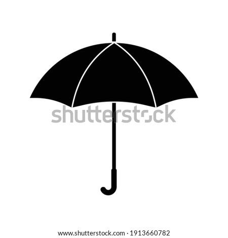 Open umbrella vline icon design. Vector illustration