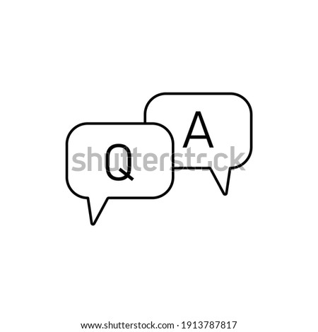 Questions and answers  speech bubble icon. Faq chat symbol