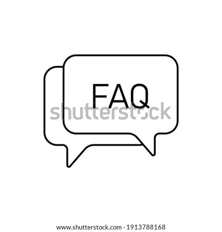 Questions speech bubble icon. Faq chat vector symbol