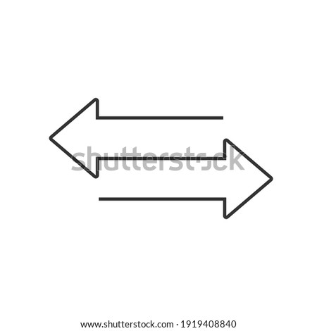 Two opposite arrows icon. Transfer vector sign 