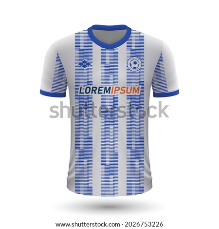 Realistic soccer shirt Hertha 2022, jersey template for football kit. Vector illustration 