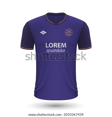 Realistic soccer shirt Anderlecht 2022, jersey template for football kit. Vector illustration 