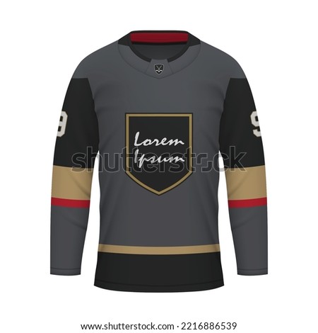 Realistic Ice Hockey shirt Vegas, jersey template for sport uniform