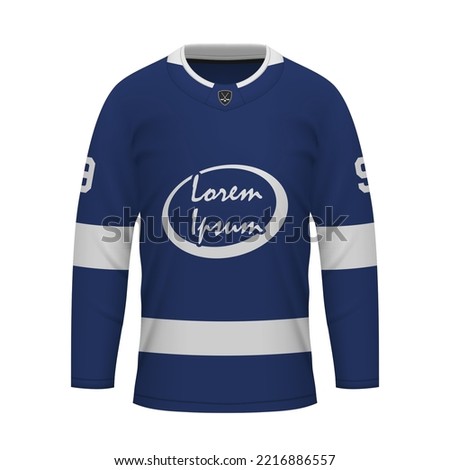 Realistic Ice Hockey shirt Tampa Bay, jersey template for sport uniform