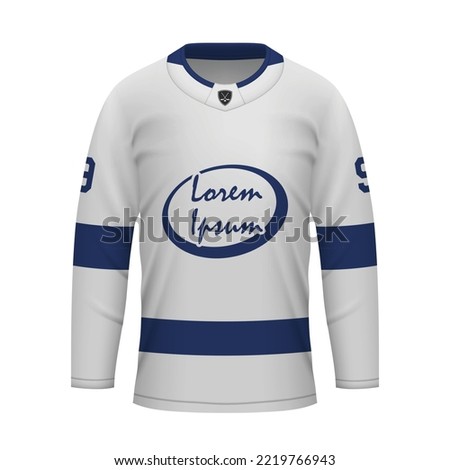 Realistic Ice Hockey away jersey Tampa Bay, shirt template for sport uniform