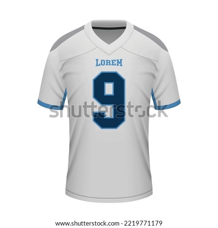 Realistic football away jersey Tennessee, shirt template for sport uniform