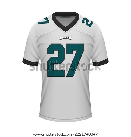 Realistic football away jersey Philadelphia, shirt template for sport uniform