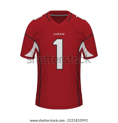 Realistic American football shirt of Arizona, jersey template for sport uniform