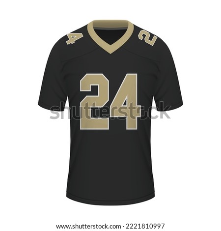 Realistic American football shirt of New Orleans, jersey template for sport uniform