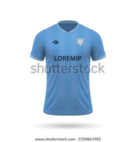 3d realistic soccer jersey in Lazio style, shirt template for football kit 2023