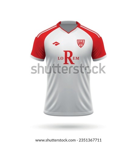 3d realistic soccer jersey in Bayern Munich style, shirt template for football kit 2023