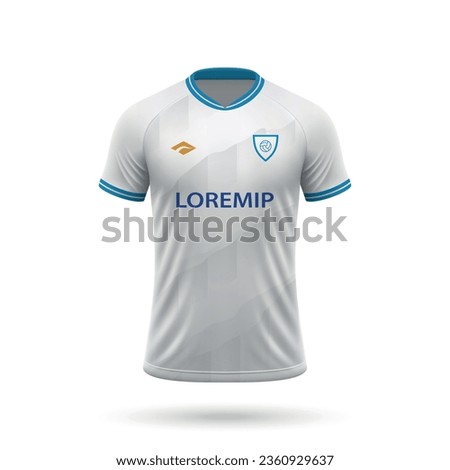 3d realistic soccer jersey in Marseille style, shirt template for football kit 2023